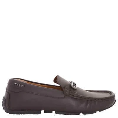 Pre-owned Bally Ebano Pinter Leather Drivers, Brand Size 6 ( Us Size 7 ) In Check Description
