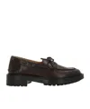Bally Ebony Lace-up Loafers In Black