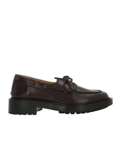 Bally Ebony Lace-up Loafers In Black