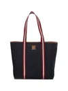 Bally Ribbon Detail Tote Bag Dual Handles In Blue