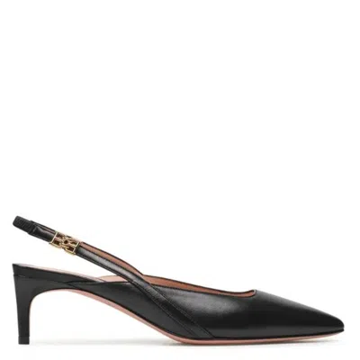 Bally Edeline Leather Slingback Pumps In Black