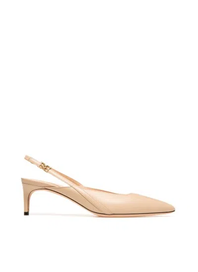 Bally Edeline Leather Slingback Pumps In Neutral
