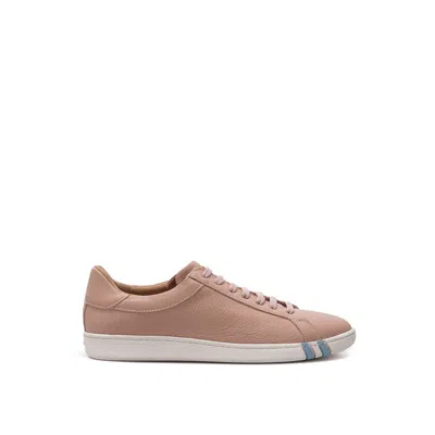 Bally Elegant Blush Leather Women's Sneakers In Blue