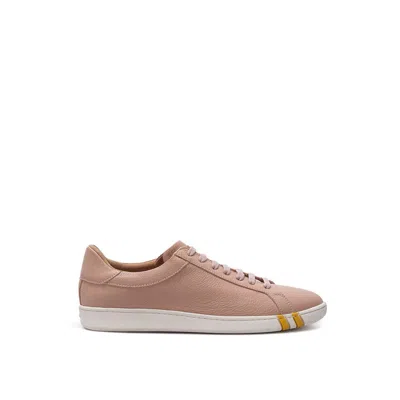 Bally Elegant Cotton Leather Women's Sneakers In Pink