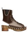 Bally Elena 6300259 Women's Ebano Studded Sandals In Brown