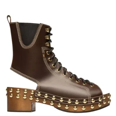 Bally Woman Ankle Boots Chocolate Brown Size 7.5 Leather