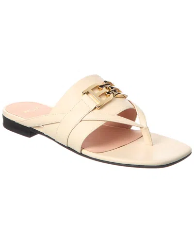 Bally Elia Leather Sandal In White
