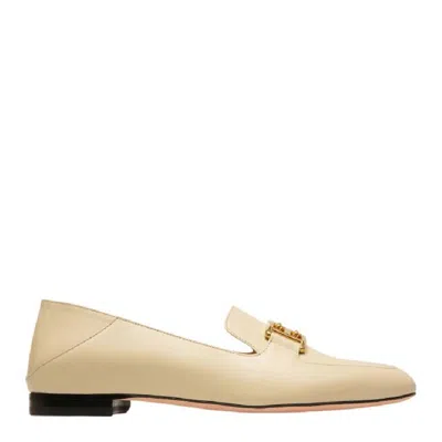 Bally Ellah Flat Leather Loafers In Brown