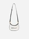 BALLY ELLIPSE LEATHER AND CANVAS BAG
