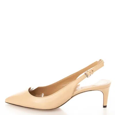Bally Ellun Leather Slingback Pumps In Neutral