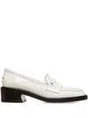 Bally Elly Patent-leather Loafers In White