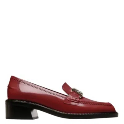 Bally Ellyane 35 Leather Loafers In Red