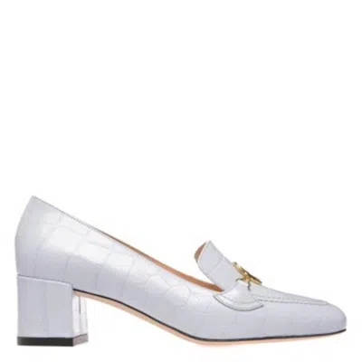 Bally Ellyane 50mm Leather Pumps In Gray