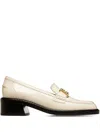 Bally Ellyane B-chain Loafers In White