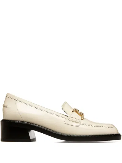 Bally Ellyane B-chain Loafers In White