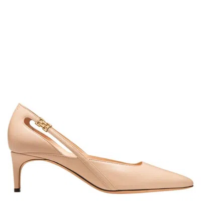 Bally Elsa 55 Pointed-toe Leather Pumps In Neutral