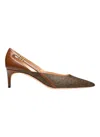Bally Edeline 55mm Monogram Pumps In Multi