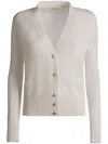 Bally Emblem Jacquard Silk-blend Cardigan In White