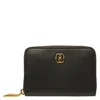 Bally Emblem Leather Coin Purse In Black In Black
