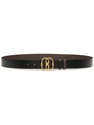 Bally Emblem Logo-buckle Belt In Black