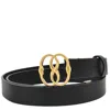 Bally Emblem Logo-buckle Leather Belt In Black