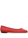 Bally Emblem Logo-plaque Ballerina Flats In Red