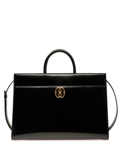 Bally Emblem Logo-plaque Leather Tote Bag In Black