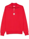 Bally Emblem-patch Sweatshirt In 红色