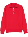 Bally Emblem-patch Sweatshirt In Red