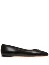 Bally Gold-tone Detailing Ballerinas In Black