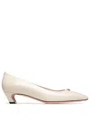 Bally Emblem-plaque Leather Pumps In Neutrals