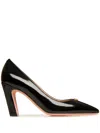Bally Emblem-plaque Leather Pumps In Schwarz