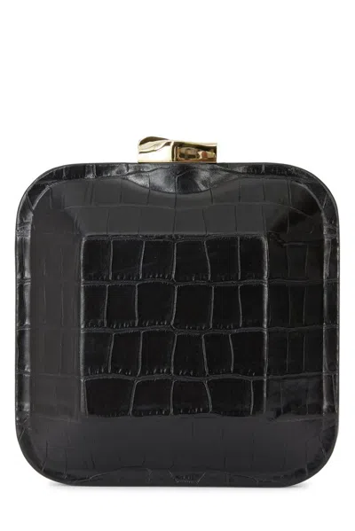 Bally Embossed Chain Link Mini Bag In Black