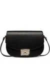 Bally Embossed Clasp Mini Bag In Black