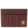 Bally Embossed Logo Leather Card Case In Brown