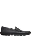 Bally Embossed Penny Loafers In Black