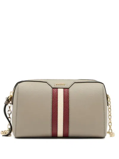 Bally Embossed Ribbon Mini Bag In Gray