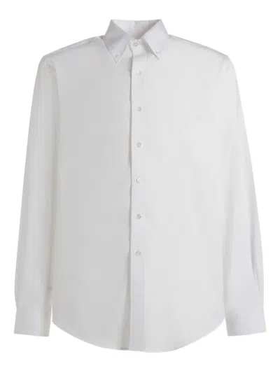Bally Embroidered Cotton Shirt In White