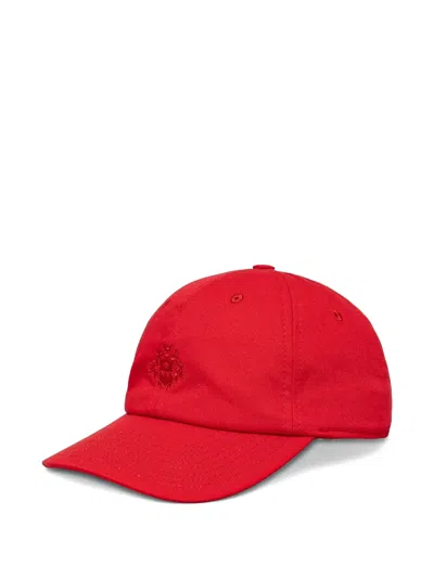 Bally Embroidered-logo Baseball Cap In Red