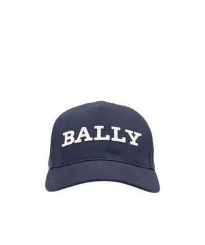 Bally Embroidered-logo Baseball Cap In Blue