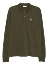 Bally Embroidered-logo Cotton Polo Shirt In Green