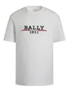 Bally Embroidered-logo Cotton T-shirt In White