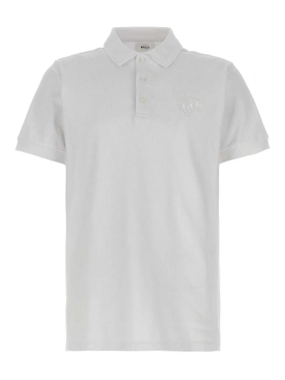 Bally Embroidery Polo Shirt In White