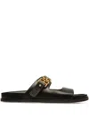 Bally Emma Leather Sandals In Black