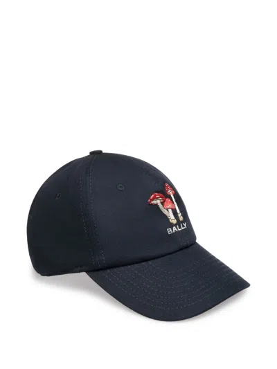 Bally Enchanting Mushrooms Baseball Cap In Blue