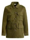Bally Epaulettes Military Cotton Jacket In Green