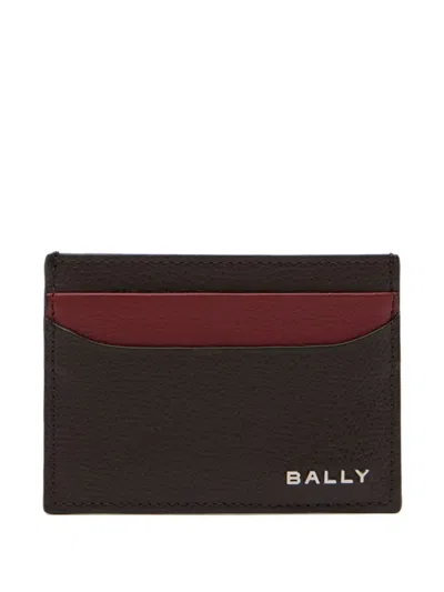 Bally Essential Grained Card Holder In Brown