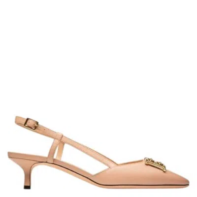 Bally Eva 45 Leather Slingback Pumps In Brown