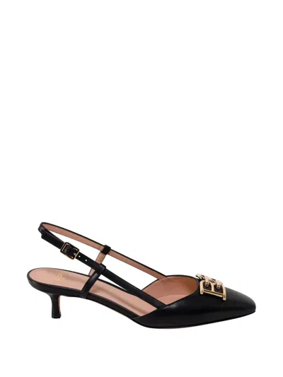 Bally Eva Adjustable-strap Leather Pumps In Black