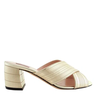 Bally Evoria Laminated Leather Sandals In Animal Print